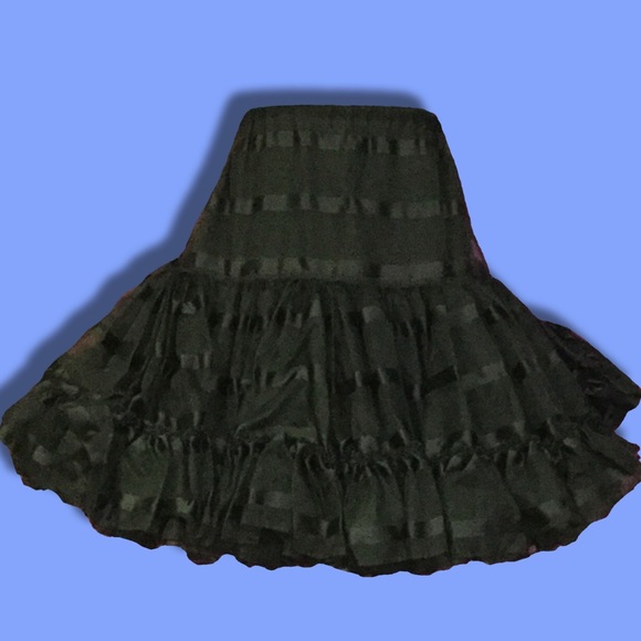 Vintage Dresses & Skirts - Jet Black Town & Country Crinoline Skirt